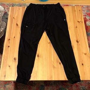 Healing hands black scrub jogger pants